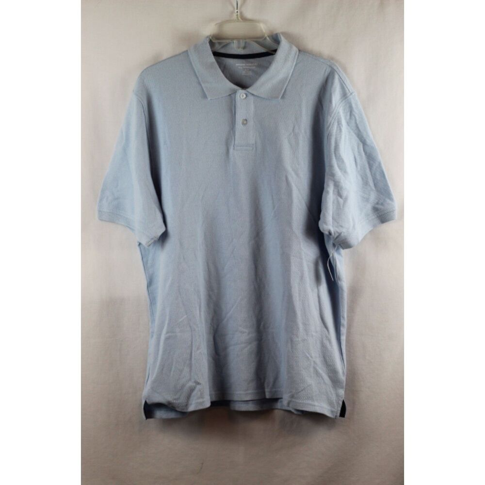 Amazon Essentials Blue Men's Polo Shirt Short Sleeve Large 016